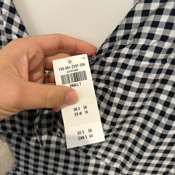 NWT Abercrombie and Fitch Gingham tie front dress - Picture 2 of 6